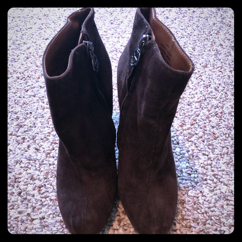 Sam Edelman Wedge Booties Suede